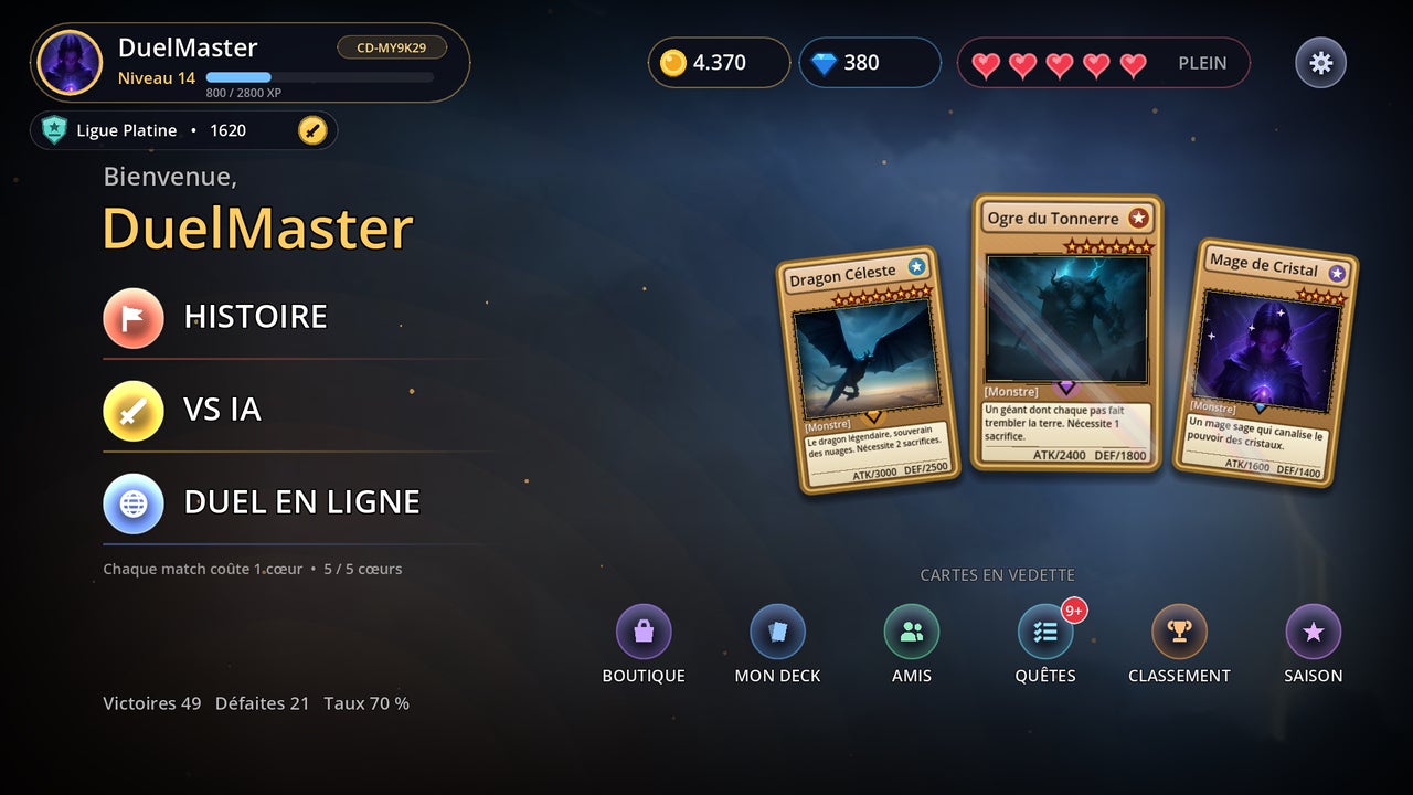 Card Duel : Duels de cartes 1